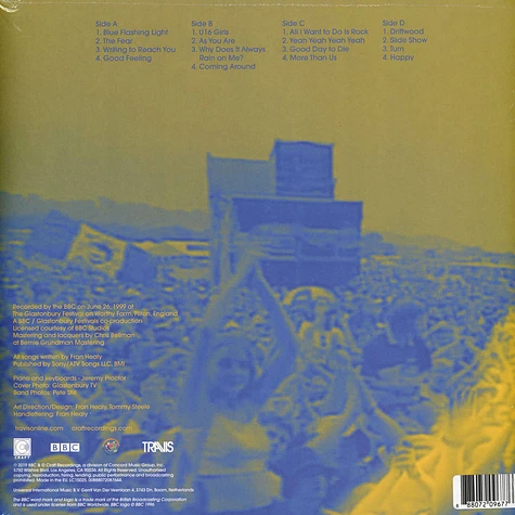 Travis - Live At Glastonbury '99 Limited Blue Indie Exclusive Edition