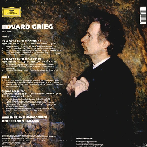 Karajan / Berliner Philharmoniker - Grieg: Peer Gynt Suiten 1 & 2, Sigurd Jorsalfar
