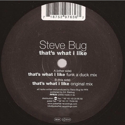 Steve Bug - That's What I Like