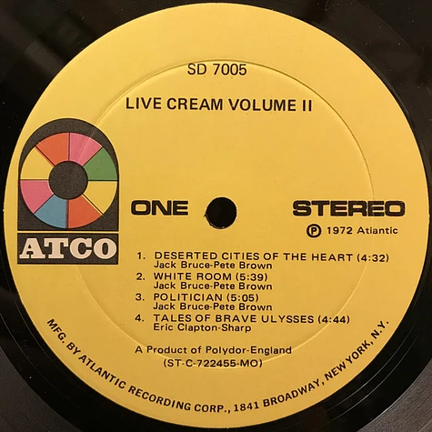 Cream - Live Cream Volume II