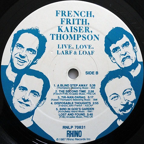 French Frith Kaiser Thompson - Live, Love, Larf & Loaf