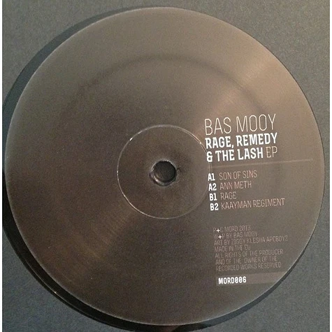 Bas Mooy - Rage, Remedy & The Lash EP