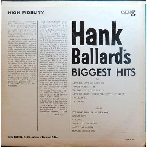Hank Ballard - Hank Ballard's Biggest Hits