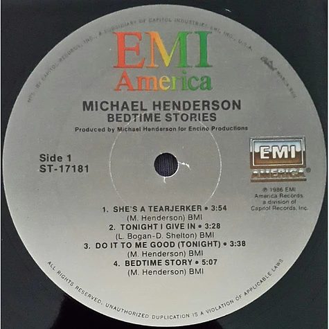 Michael Henderson - Bedtime Stories