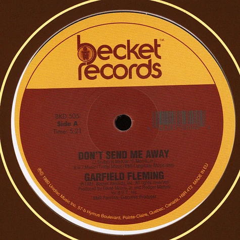 Garfield Fleming - Don't Send Me Away