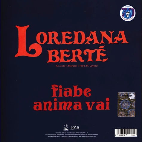 Loredana Berte - Fiabe / Anima Vai Red Vinyl Edition