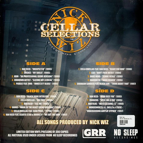 Nick Wiz - Cellar Selections Volume 9: 1994-1998