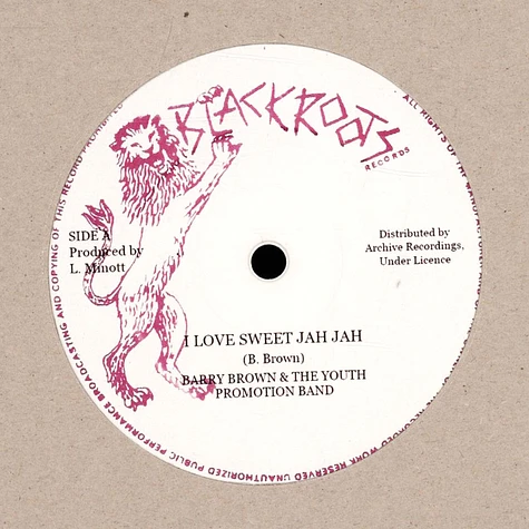 Barry Brown & The Youth Promotion Band - I Love Sweet Jah Jah / Alt.Mix