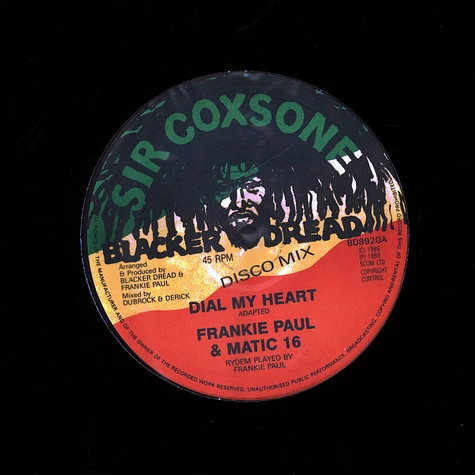 Frankie Paul & Matic 16 / Frankie Paul - Dial My Heart, Version / Remix, Remix Version