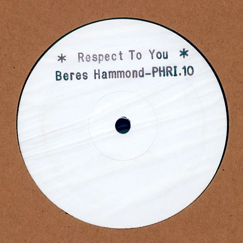 Beres Hammond - Respect To You, Mix 2, Dub