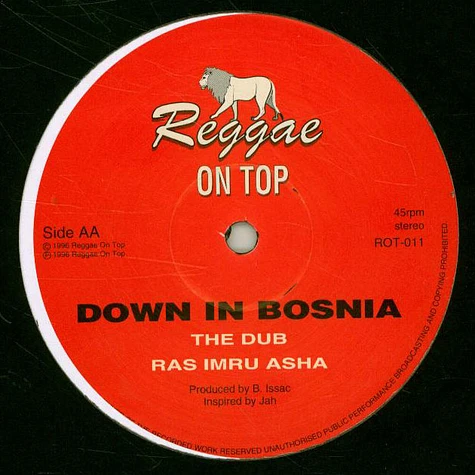 Ras Imru Asha - Seige, Dub / Down In Bosnia, Dub