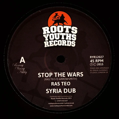 Ras Teo, I David / I David - Stop The Wars, Syria Dub / Ukraine Dub, Sudan Dub