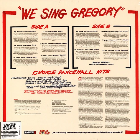 V.A. - We Sing Gregory
