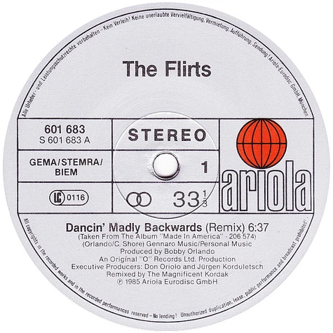 The Flirts - Dancin' Madly Backwards (Remix)