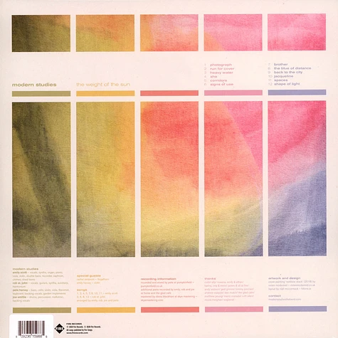 Modern Studies - The Weight Of The Sun Yellow Vinyl Edition