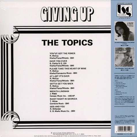 The Topics - Giving Up