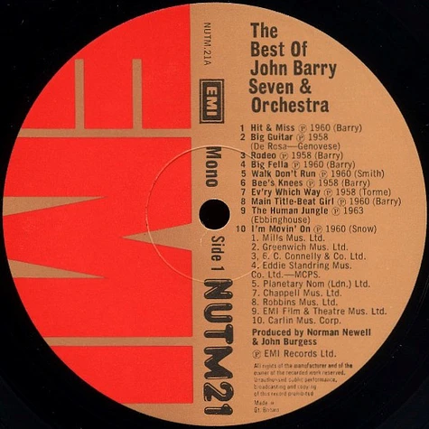 The John Barry Seven - The Best Of The John Barry Seven