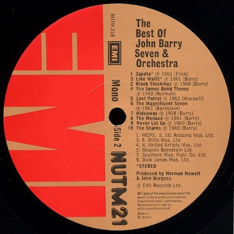 The John Barry Seven - The Best Of The John Barry Seven