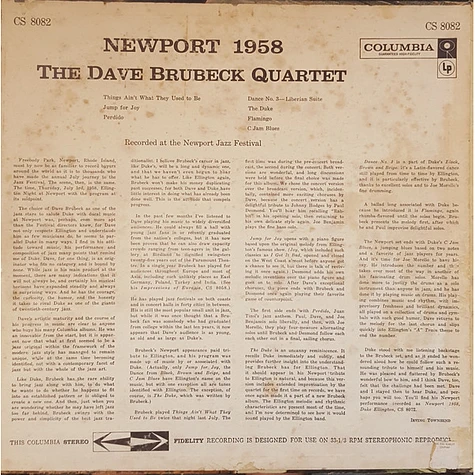 The Dave Brubeck Quartet - Newport 1958