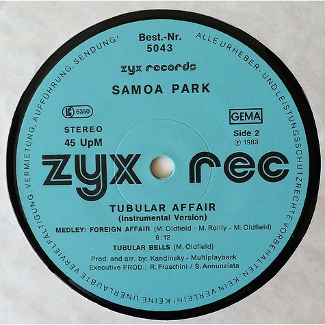 Samoa Park - Tubular Affair