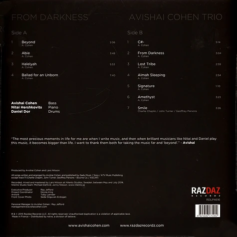 Avishai Cohen Trio - From Darkness