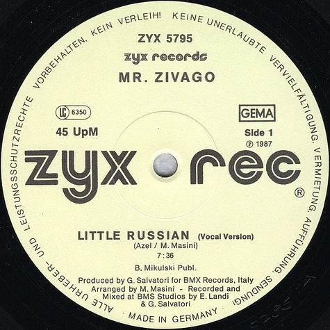 Mr. Zivago - Little Russian