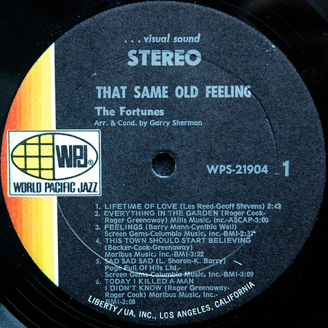 The Fortunes - That Same Old Feeling