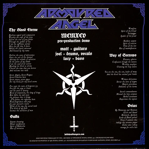 Armoured Angel - MCMXCV Demo Blue Vinyl Edition