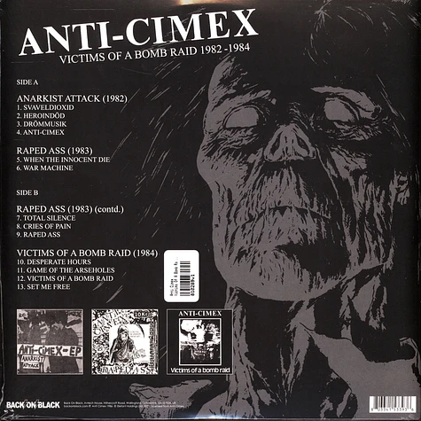 Anti Cimex - Victims Of A Bomb Raid:1982-1984 Black Vinyl Edition