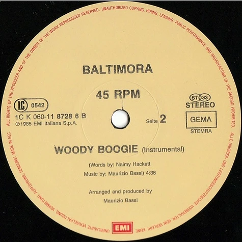 Baltimora - Woody Boogie (Jumping Mix)