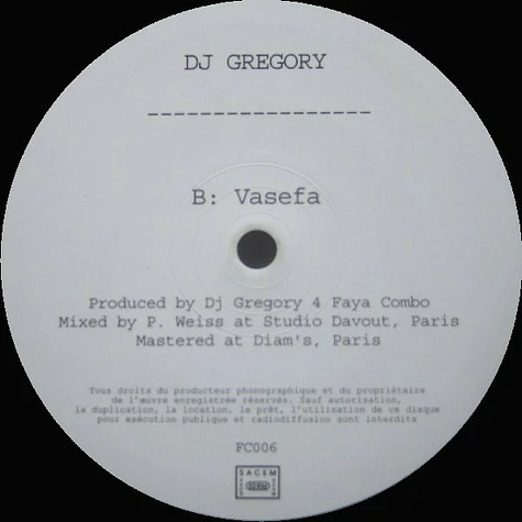 DJ Gregory - Don't Know Malendro / Vasefa