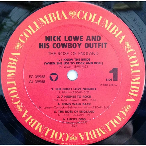 Nick Lowe And His Cowboy Outfit - The Rose Of England
