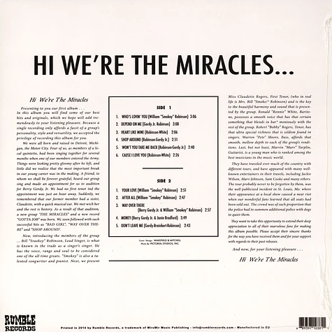 The Miracles - Hi We're The Miracles