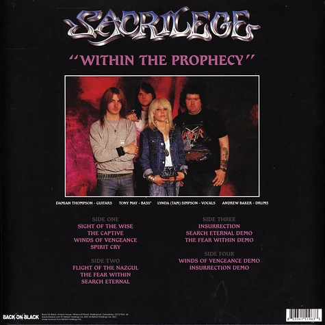 Sacrilege - Within The Prophecy Clear/Purple Splatter Vinyl Edition