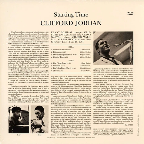 Clifford Jordan - Starting Time