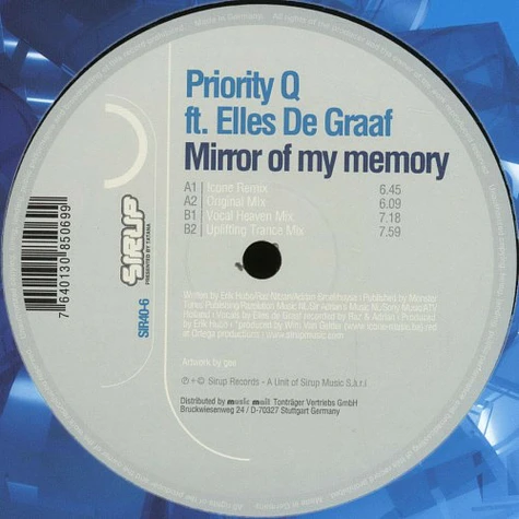 Priority Q Ft. Elles De Graaf - Mirror Of My Memory