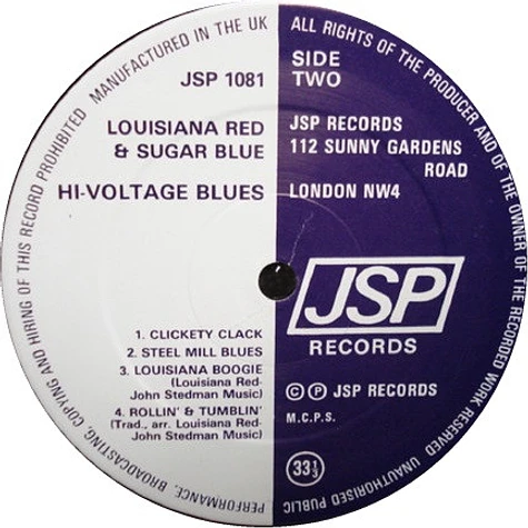 Louisiana Red & Sugar Blue - High Voltage Blues