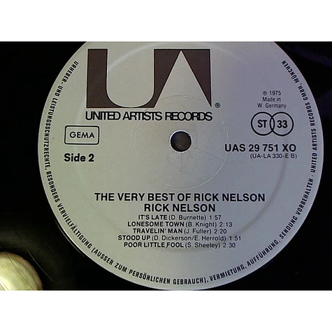Ricky Nelson - The Very Best Of Rick Nelson