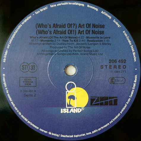 The Art Of Noise - Who's Afraid Of The Art Of Noise?