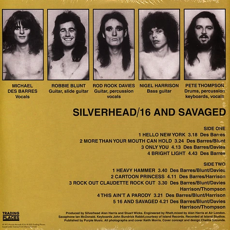 Silverhead - 16 And Savaged