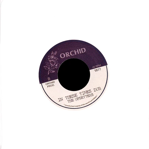 Errol Walker / The Upsetters - In These Times / Dub