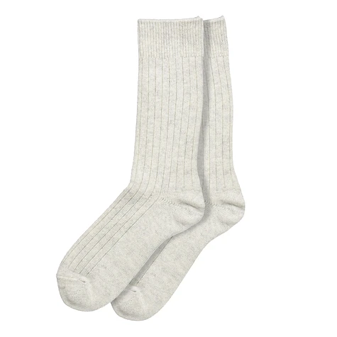 RoToTo - Cotton Wool Ribbed Crew Socks