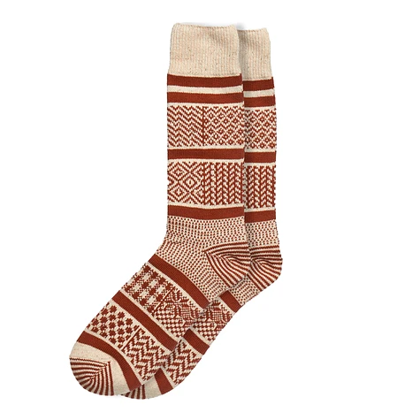 RoToTo - Multi Jacquard Crew Socks