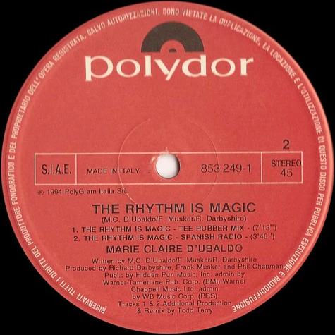 Marie-Claire D'Ubaldo - The Rhythm Is Magic