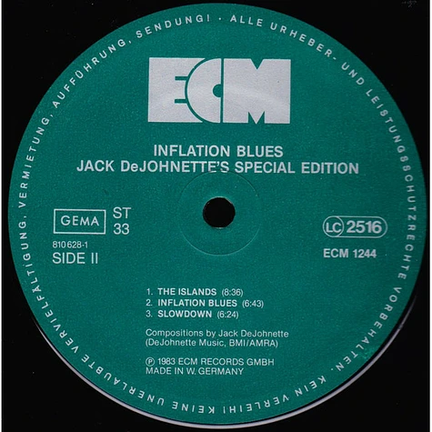 Jack Dejohnette's Special Edition - Inflation Blues