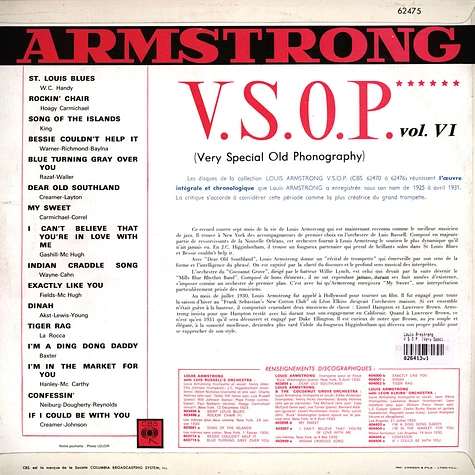 Louis Armstrong - V.S.O.P. (Very Special Old Phonography) Vol. 6