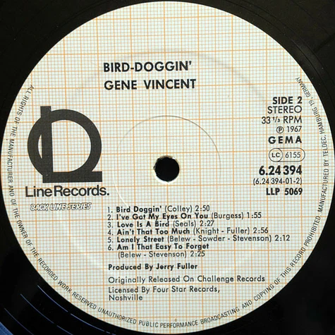 Gene Vincent - Bird Doggin