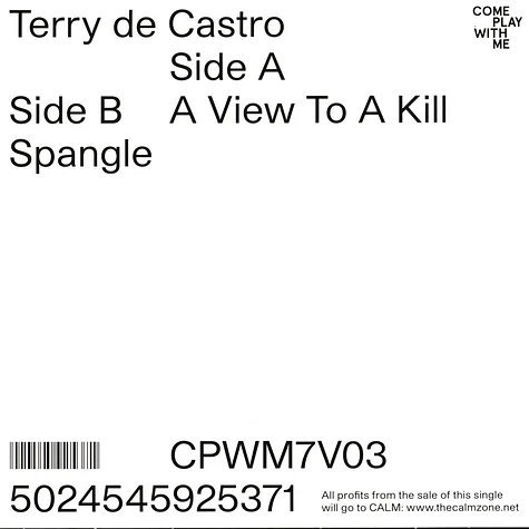 Terry De Castro - A View To A Kill / Spangle Record Store Day 2021 Edition