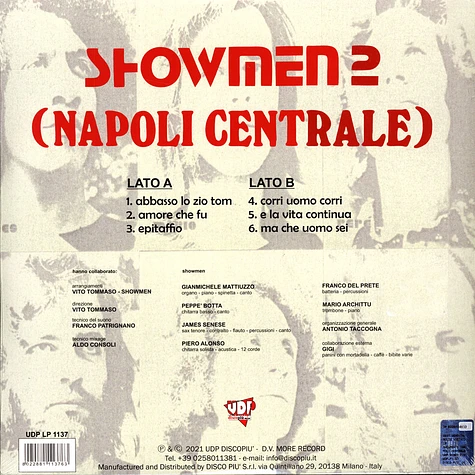 Showmen 2 - Showmen 2 (Napoli Centrale) White Transparent Record Store Day 2021 Edition