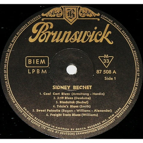 Sidney Bechet With Louis Armstrong, Trixie Smith, Noble Sissle Swingsters - Sidney Bechet